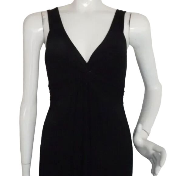 BODEN Maxi Dress, 8, Black Jersey, Sleeveless, V-neck, Viscose, RUNS SMALL - Picture 3 of 12